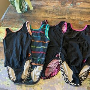 Plum practice wear gymnastics leotards lot